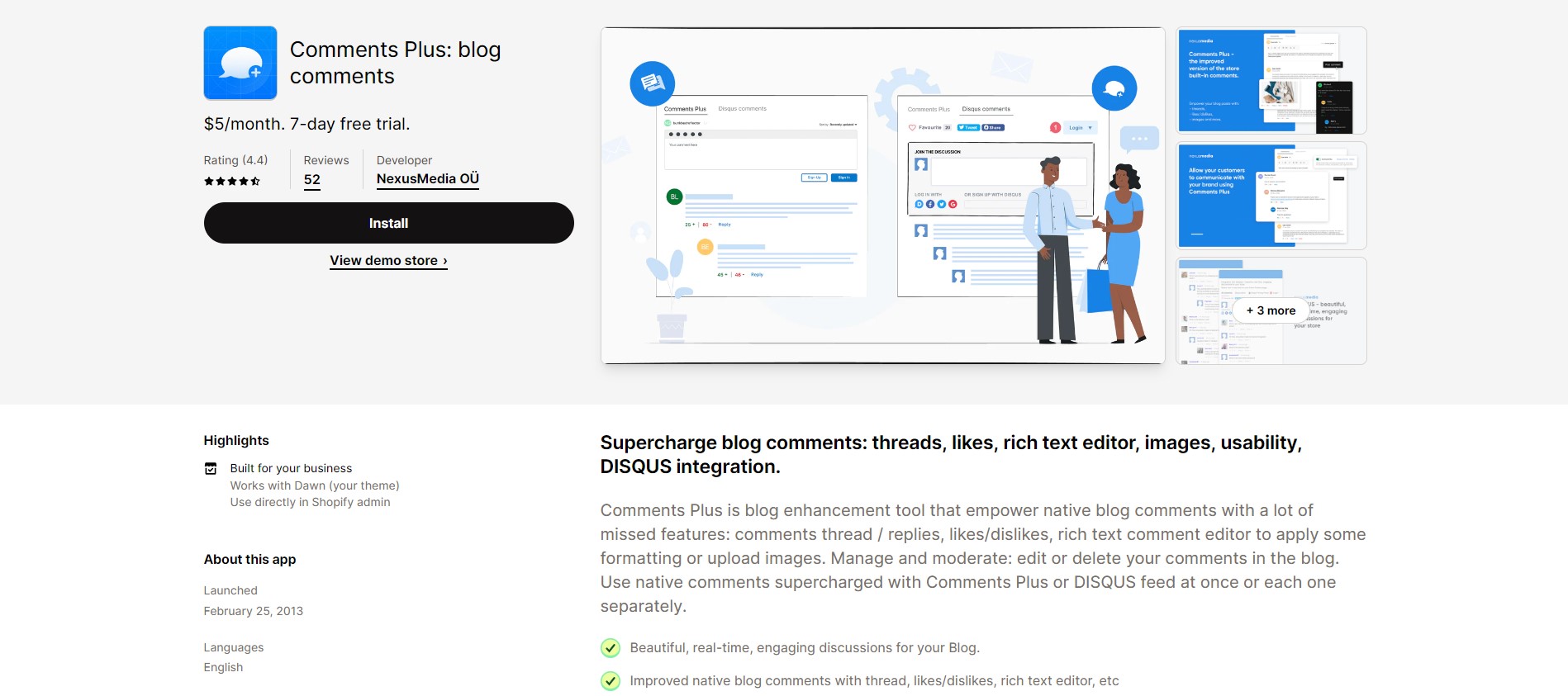 Comments Plus: blog comments by NexusMedia 